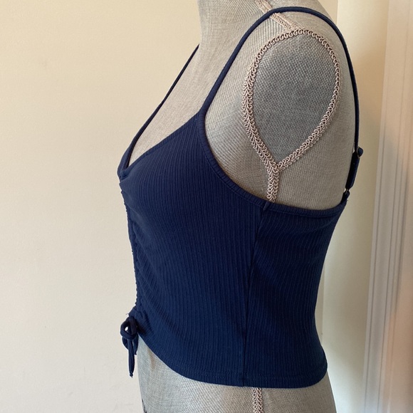 O’Neill Adjustable Crop Tank Top Navy Size XS - Picture 5 of 8